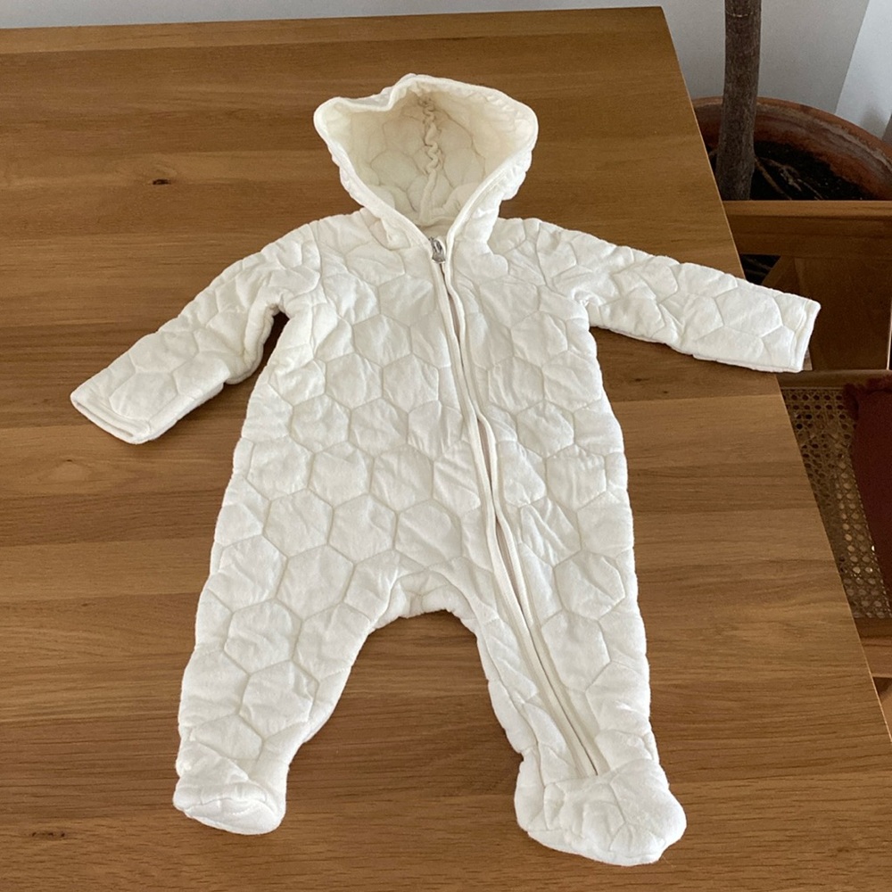 Burt’s bees infant bunting quilted zip up